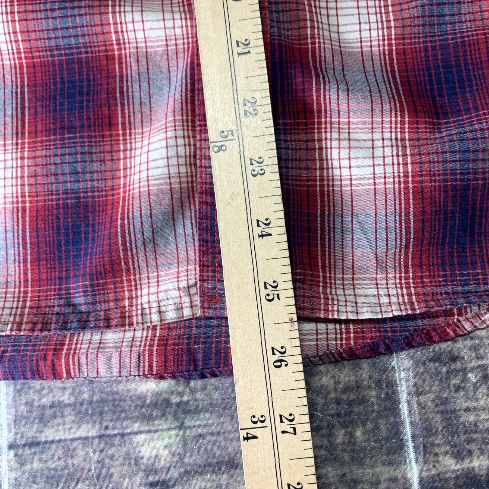 Vintage C.E. Schmidt Shirt Short Sleeve Red Button Down Front Check Plaid Pockets Large – Mens, Button-Up, Casual Workwear, Vintage? No Size US L / EU 52-54 / 3 - 5 Thumbnail