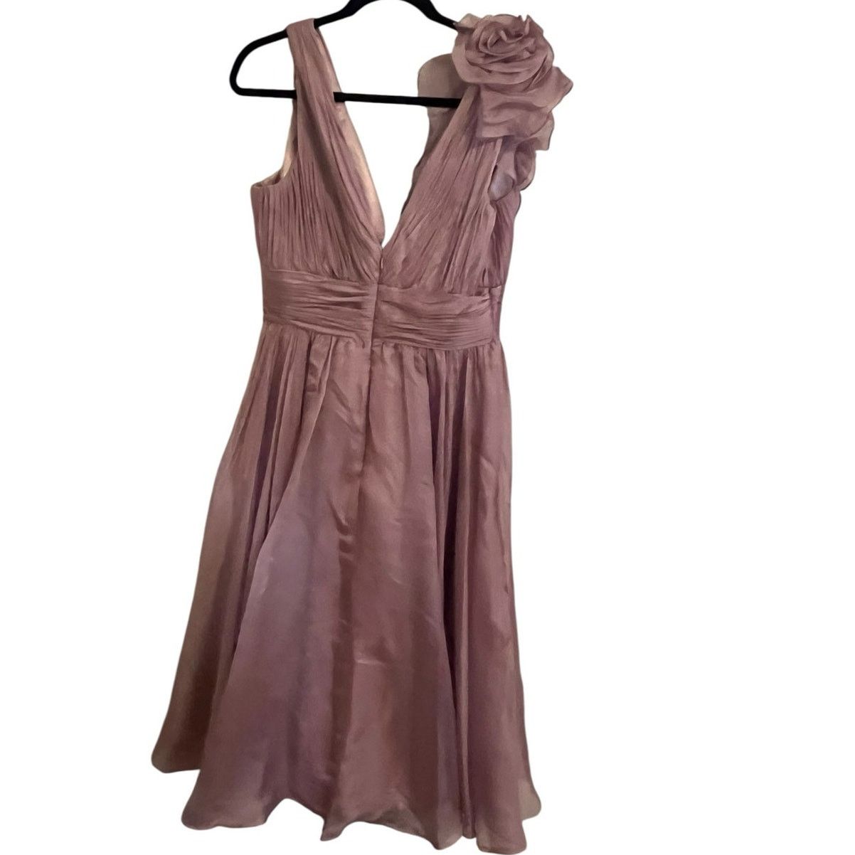 Mac Duggal Mac Duggle Pink Chiffon A-Line Midi Cocktail Dress Size 8 Size M / US 6-8 / IT 42-44 - 2 Thumbnail