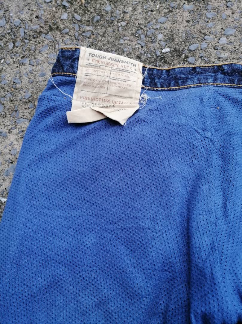 If Six Was Nine Tough Jeansmith Nice Distressed Design Denim Jeans Size US 31 - 8 Thumbnail