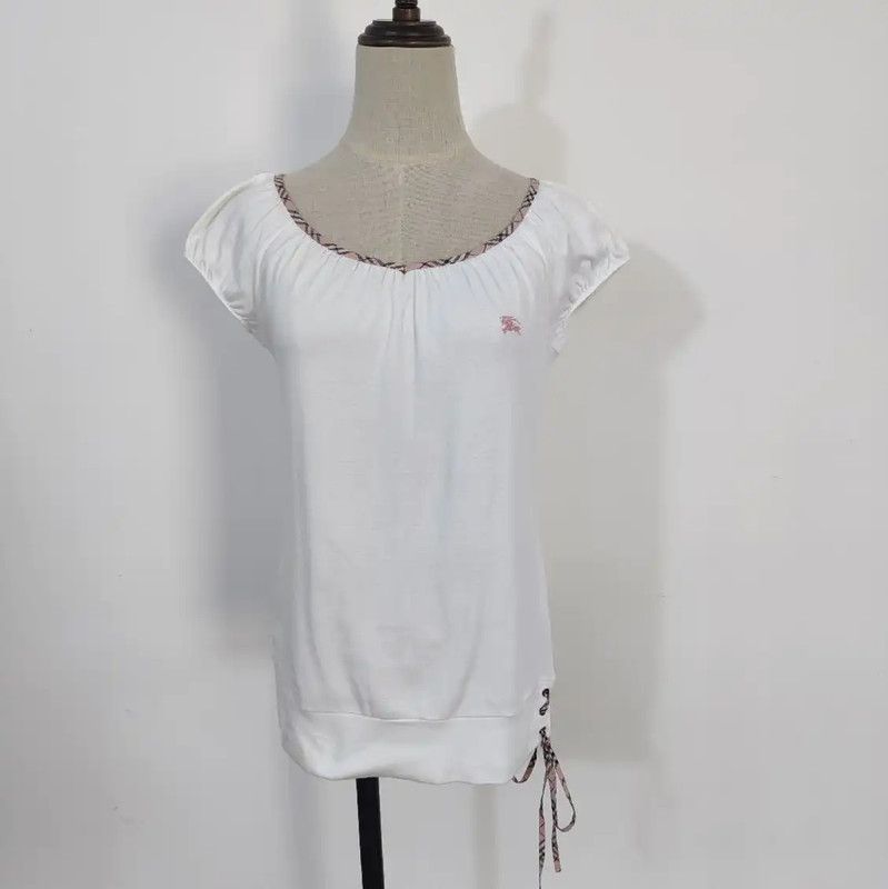 Burberry Burberry Summer White Cotton T-Shirt for Women Size M / US 6-8 / IT 42-44 - 1 Thumbnail