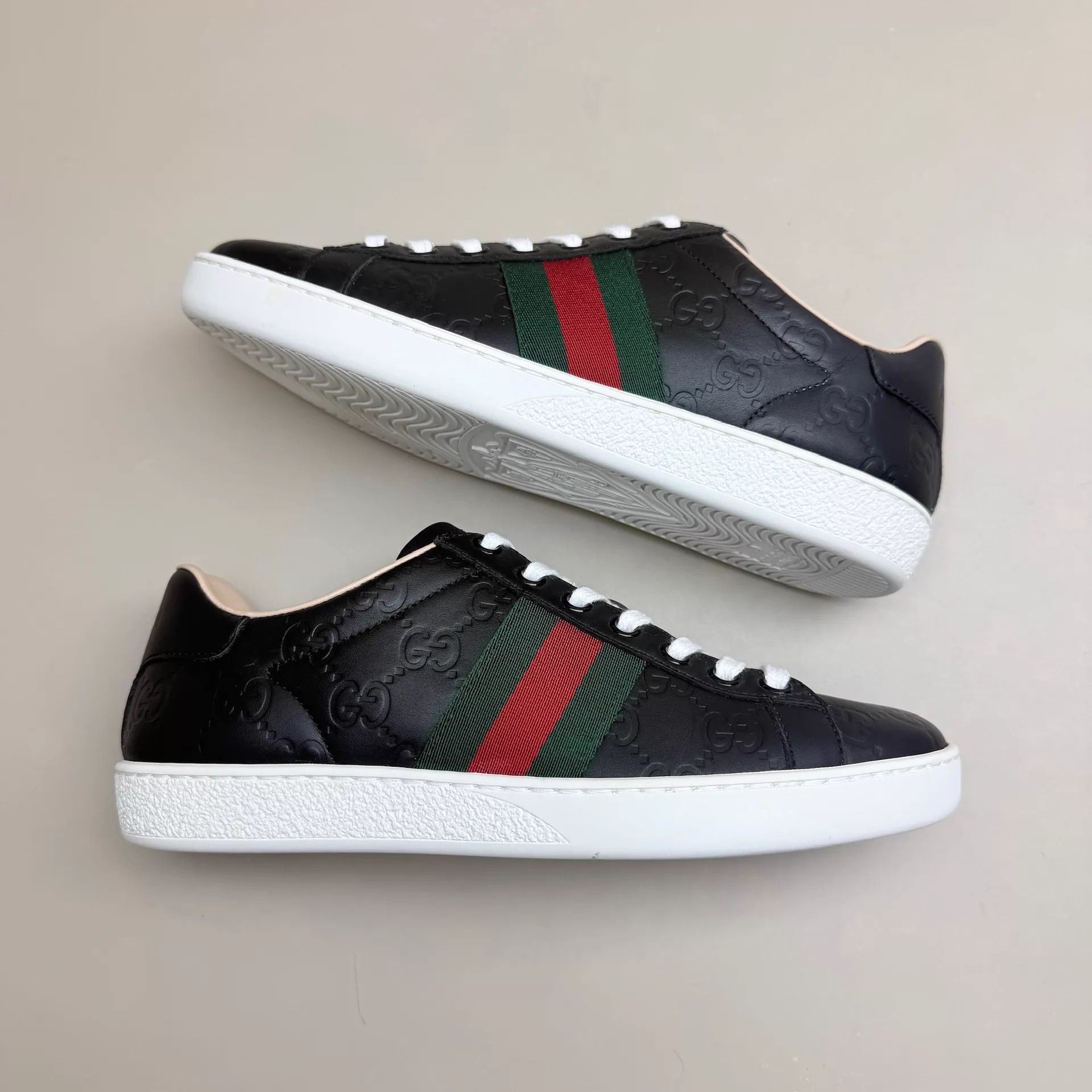 Gucci GUCCI Black Dark All-Over Print Sneaker 35 Mint Size US 4.5 / IT 34.5 - 4 Thumbnail