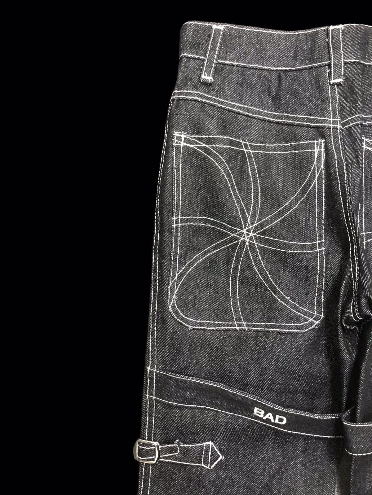 Other 💥AVANT GARDE💥OCTMAMI BONDAGE BELL BOTTOM STURDY DENIM F248 Size US 26 / EU 42 - 12 Thumbnail