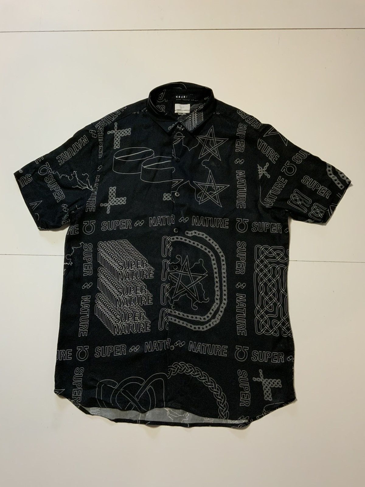 Ksubi Ksubi Super Nature AOP Pentagram Star Button Shirt Size US M / EU 48-50 / 2 - 3 Thumbnail