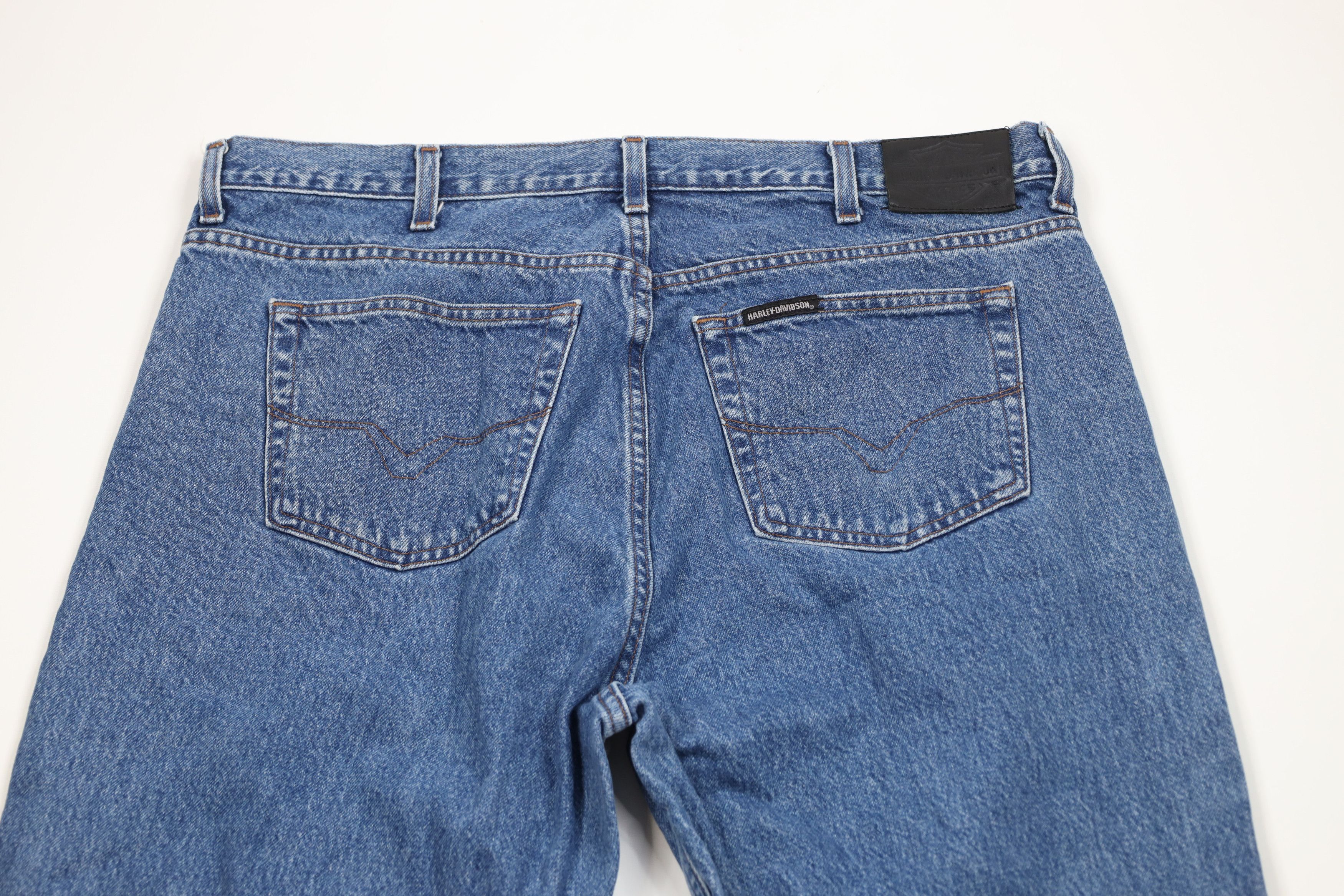 Harley Davidson Vintage 90s Y2K Harley Davidson Wide Leg Denim Jeans Blue Size US 38 / EU 54 - 11 Thumbnail