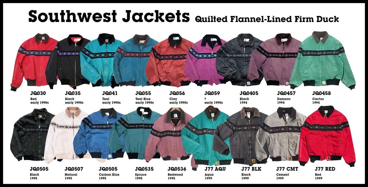 Carhartt × Vintage ❌SOLD❌Carhartt santa fe J77 RED southwest jacket Size US L / EU 52-54 / 3 - 6 Thumbnail