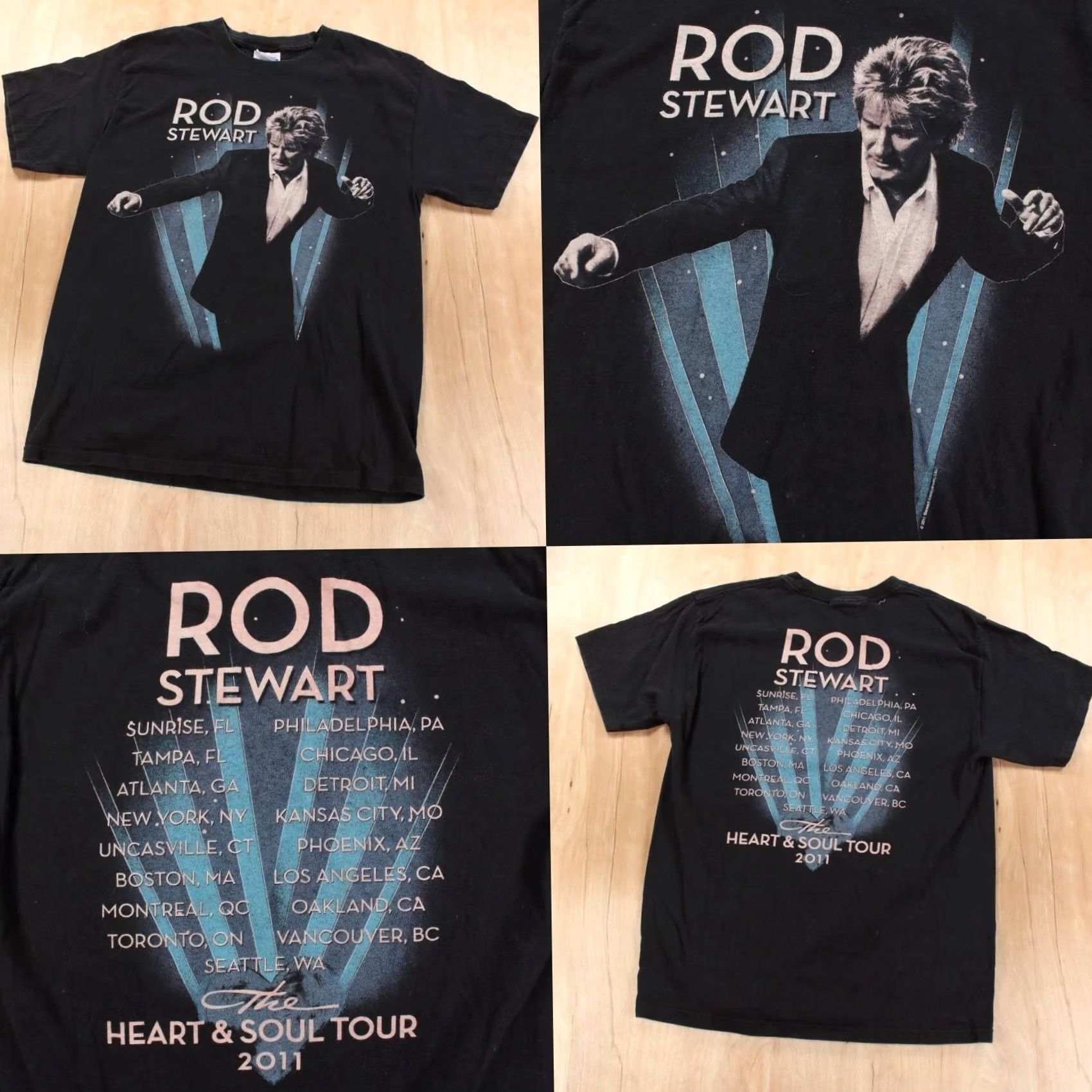 Hanes Rod Stewart The Heart & Soul Tour 2011 T-Shirt MEDIUM Mens Size US M / EU 48-50 / 2 - 2 Thumbnail