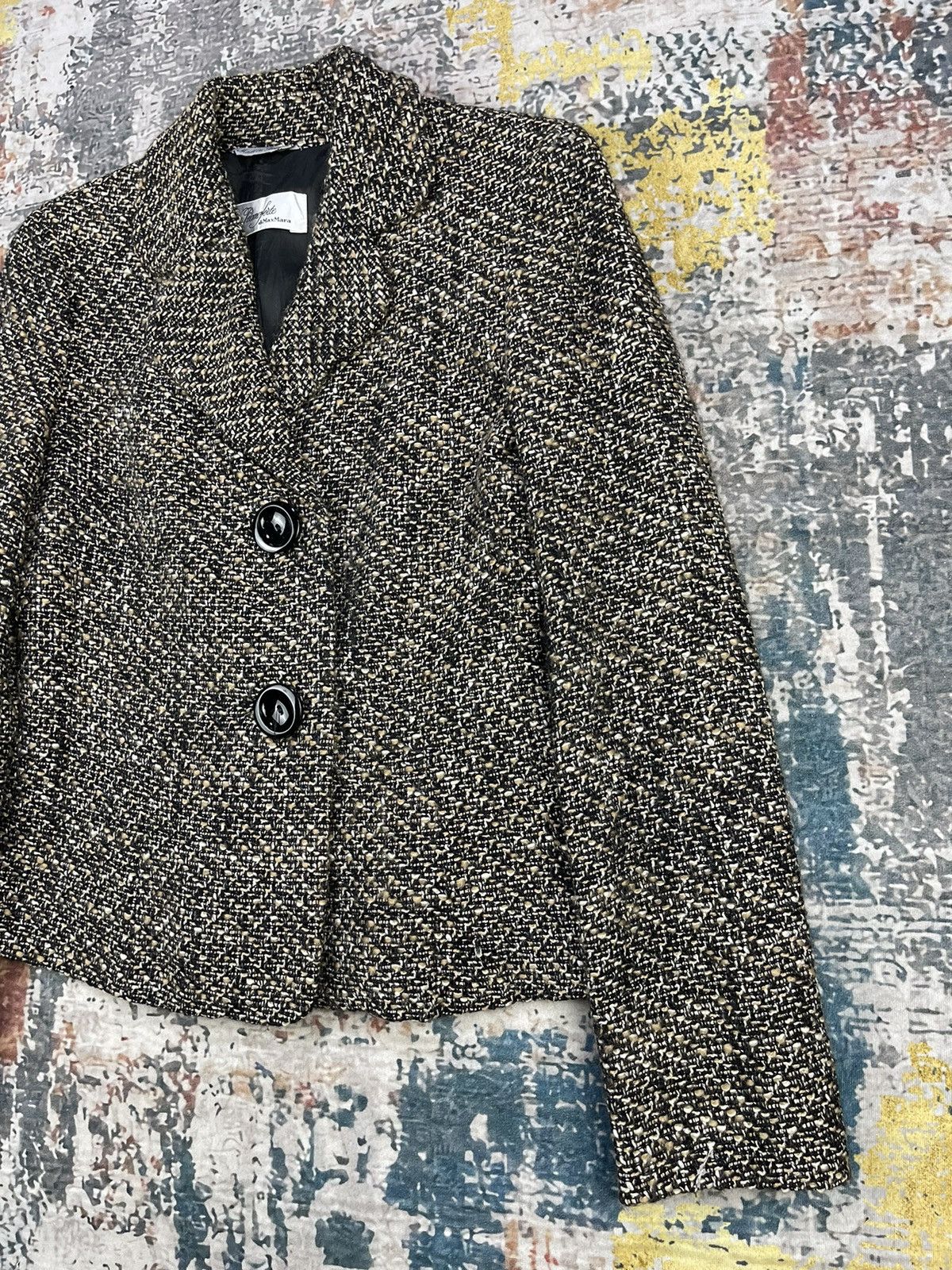 Max Mara Pianoforte di Max Mara Wool Tweed Single Breasted Size M / US 6-8 / IT 42-44 - 4 Thumbnail