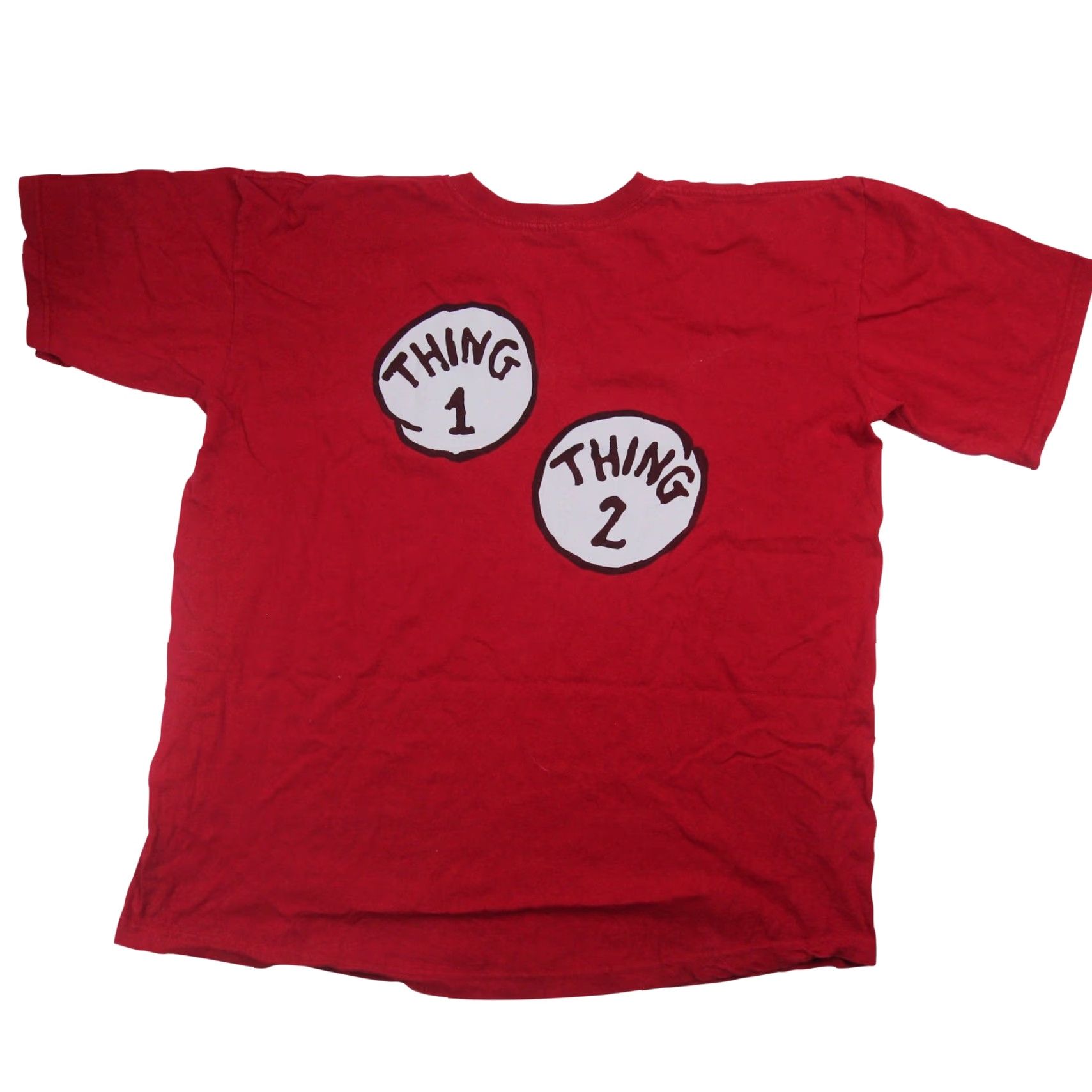 Vintage VINTAGE Dr.Seuss Mens M T-Shirt Thing One Thing Two Red Shirt Mens Size US M / EU 48-50 / 2 - 6 Thumbnail