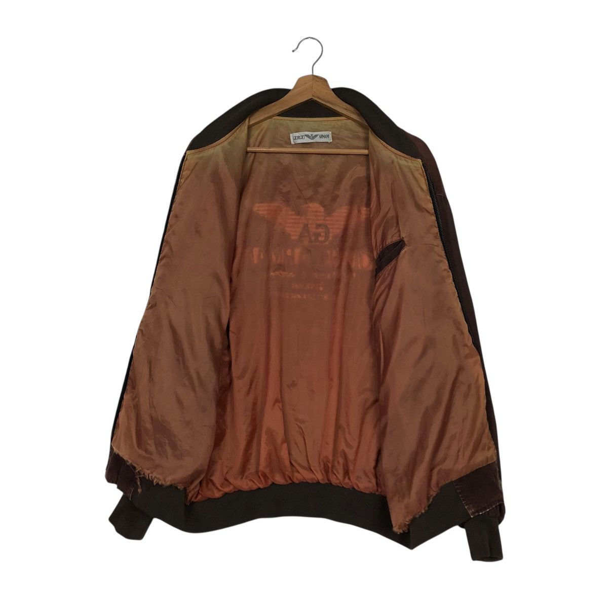 Giorgio Armani 🔥VINTAGE BOMBER JACKET GIRGIO ARMANI BIG LOGO EMBROIDERY Size US M / EU 48-50 / 2 - 15 Thumbnail
