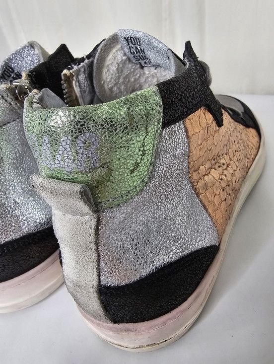 P448 P448 Love Mid-Top Sneaker Metallic Rose Gold Silver Glitter Size US 11 / IT 41 - 6 Thumbnail