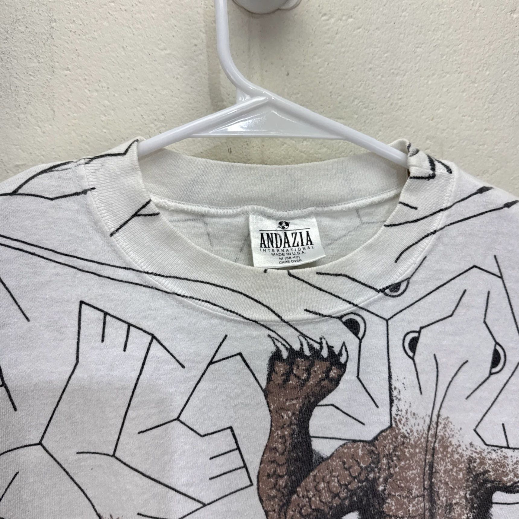 Gloverall VINTAGE MC Escher Reptile Pattern T-Shirt Men Medium Cotton 90s Art Nature All-Over Print Size US M / EU 48-50 / 2 - 4 Thumbnail
