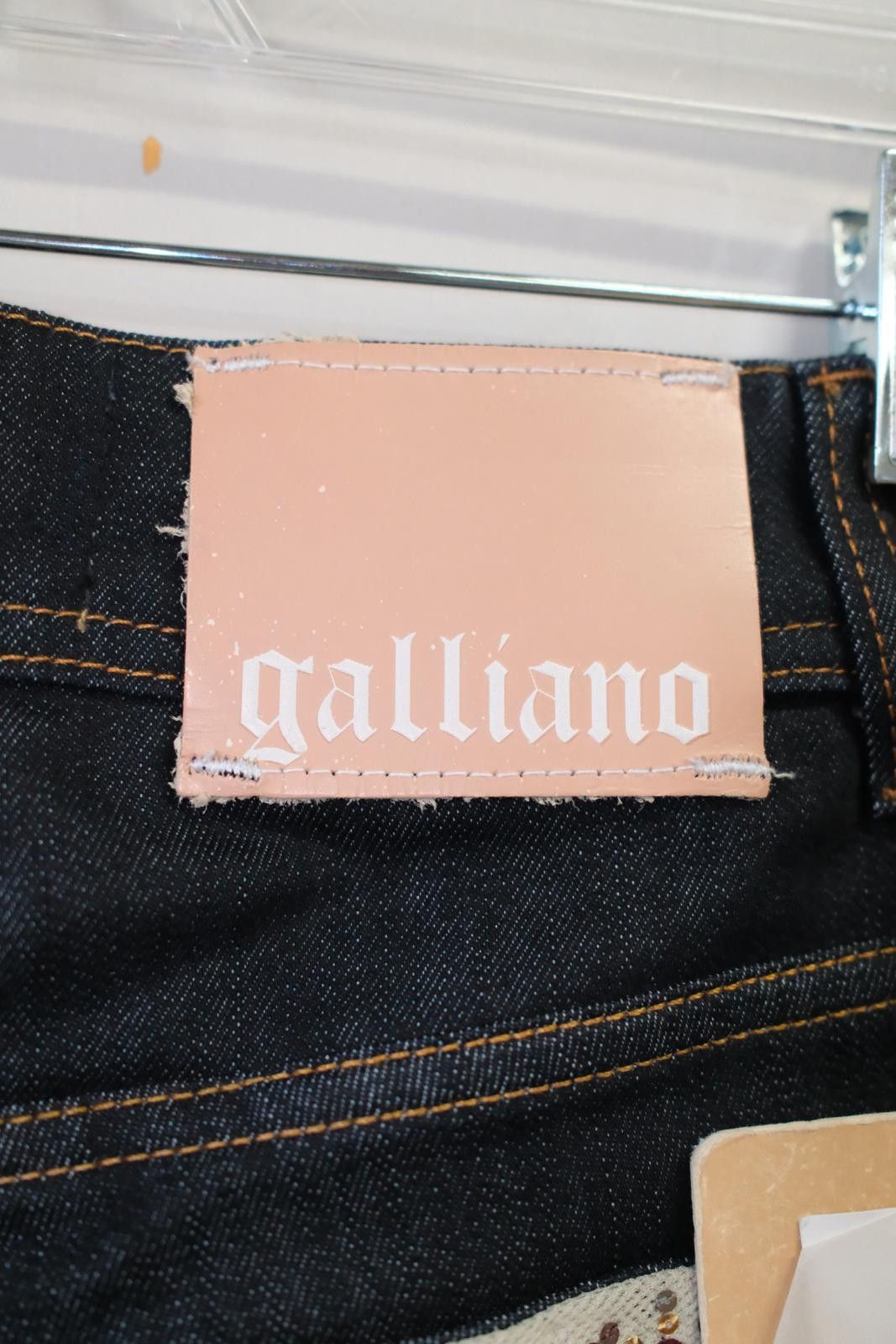 John Galliano 00's Galliano Dark Wash Flared Jeans Size 28" / US 6 / IT 42 - 5 Thumbnail