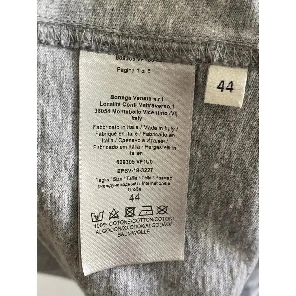 Bottega Veneta Bottega Veneta - Grey T-shirt w Bottega stitching Size US S / EU 44-46 / 1 - 5 Thumbnail