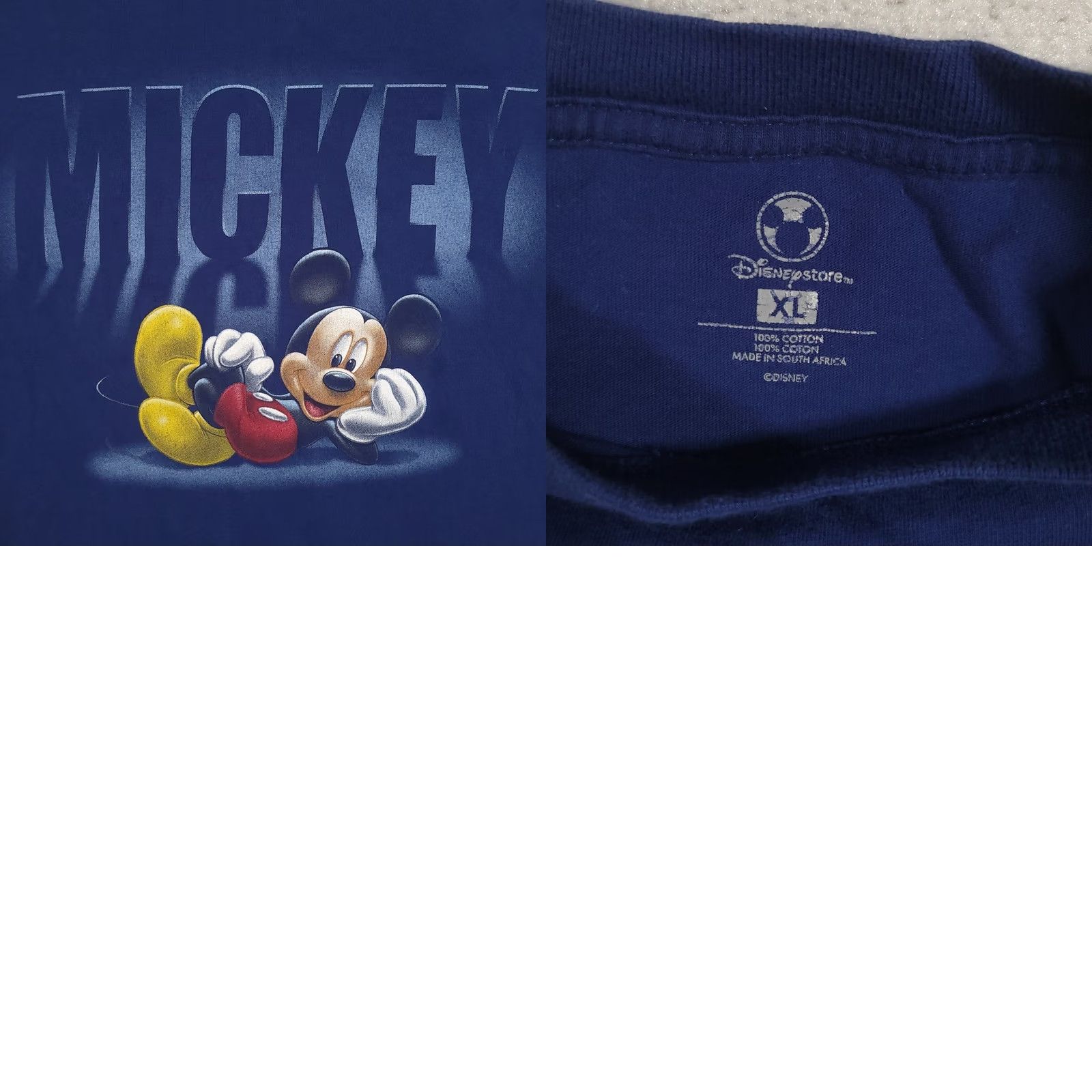 Disney Disney T-Shirt Blue Short Sleeve Crew Neck Mickey Mouse Script XL Mens Size US XL / EU 56 / 4 - 8 Thumbnail