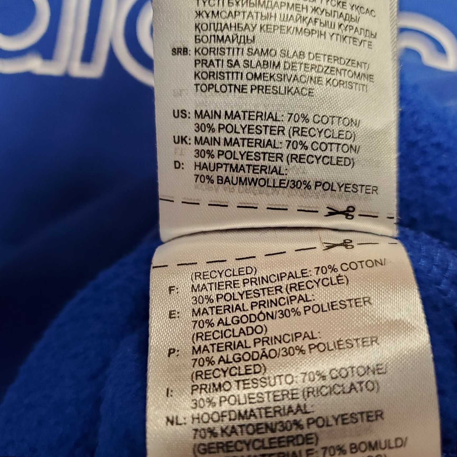 Adidas Adidas Hoodie Mens M Blue Spellout Logo Front Long Sleeve Hooded Pullover Size US M / EU 48-50 / 2 - 4 Thumbnail