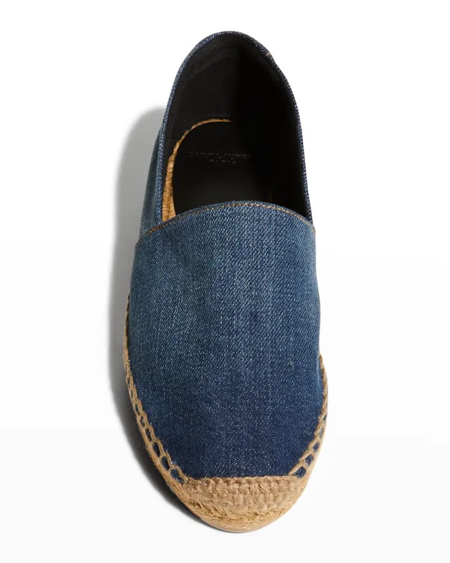 Saint Laurent Paris o1bcso1str0724 Embroidered Slip-On in Blue Size US 12 / EU 45 - 4 Thumbnail