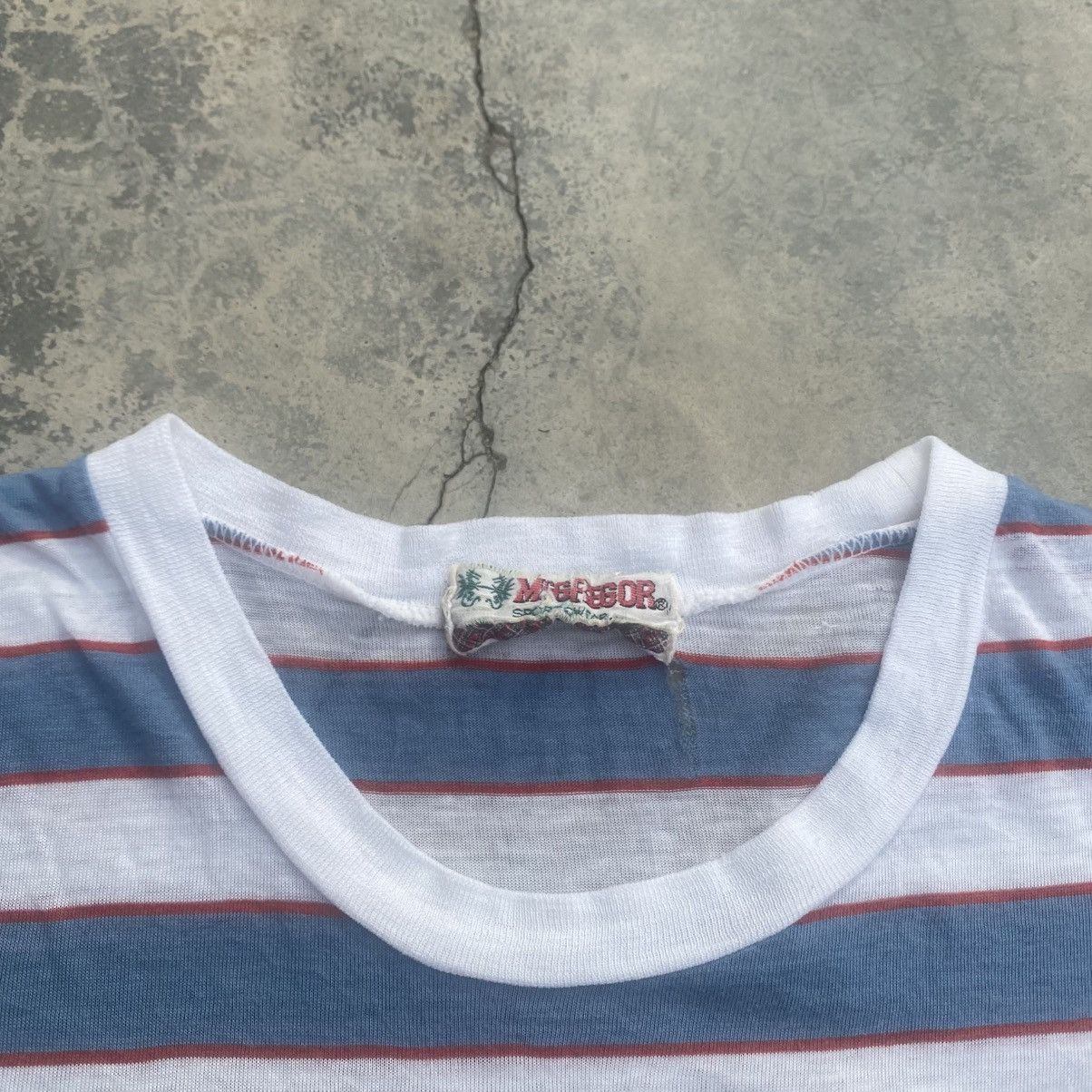 1970s Mc Gregor Stripe Paperthin tee