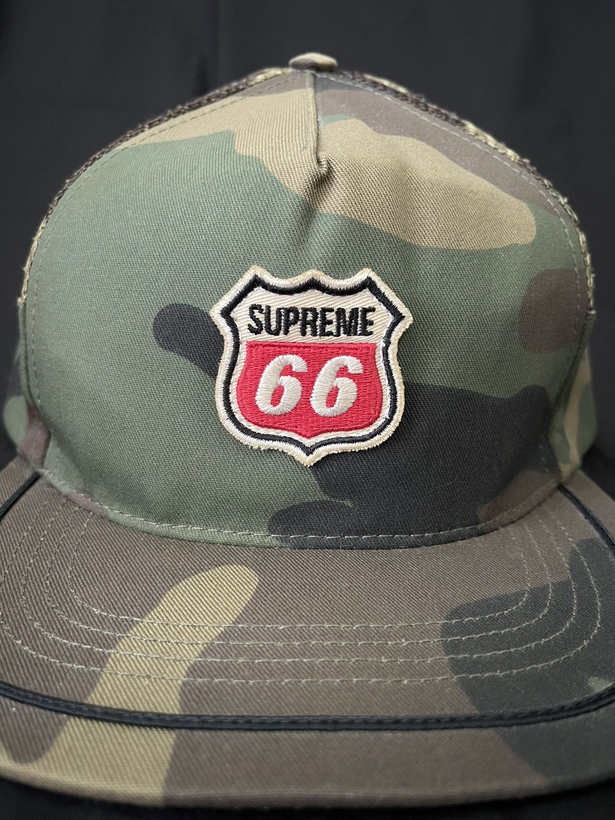 Supreme SS12 Supreme Route 66 Side Vent 5 Panel Snapback Cap Hat Size ONE SIZE - 6 Thumbnail