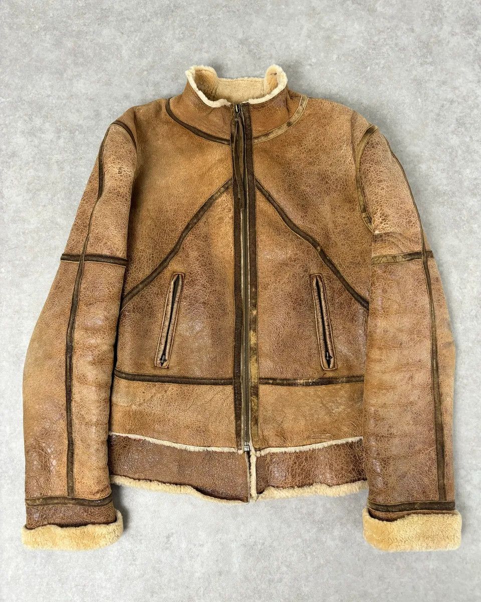 Roberto Cavalli 2000s Roberto Cavalli Brown Pure Shearling Leather Jacket Size XS / US 0-2 / IT 36-38 - 1 Thumbnail