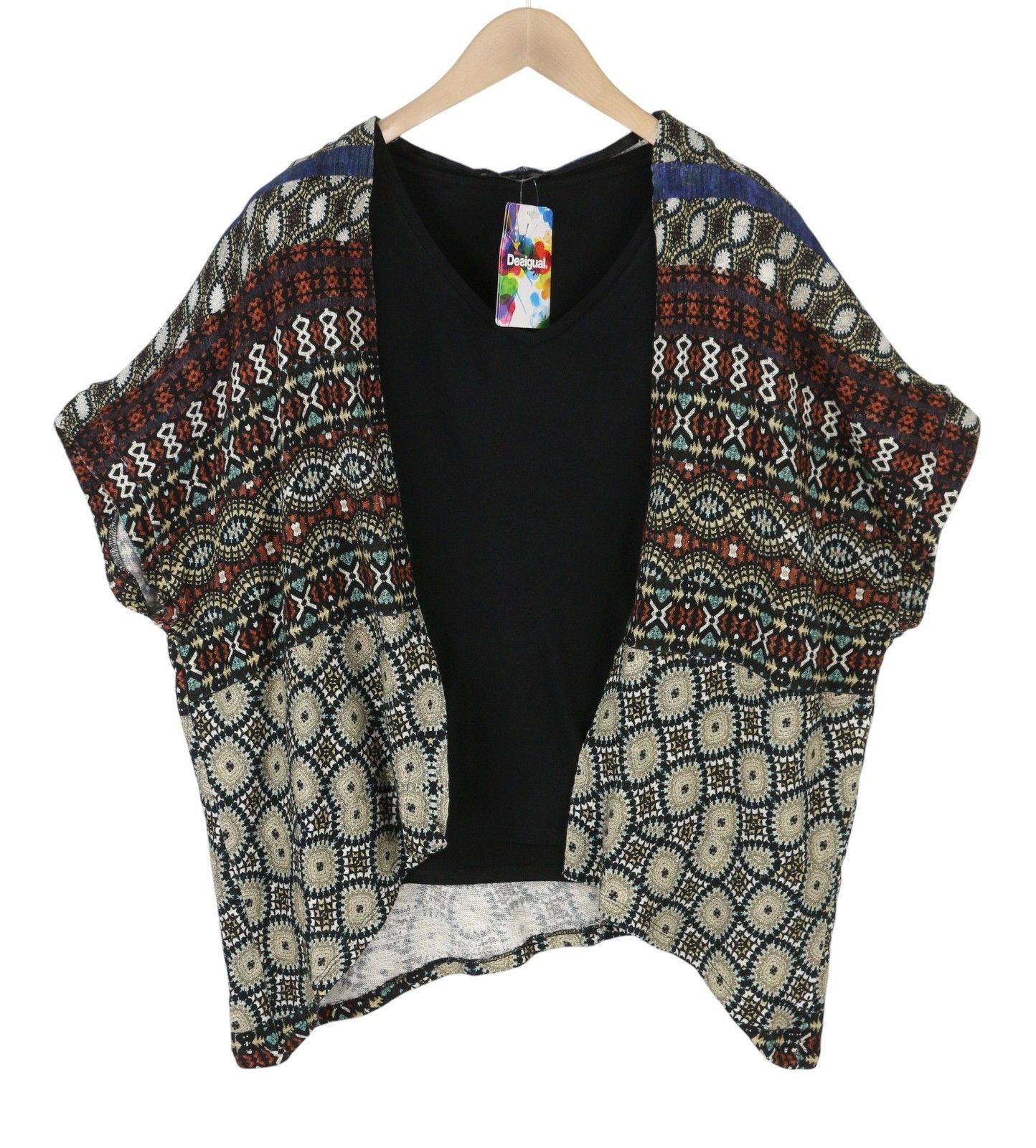 Desigual JAMIL L Asymmetric Drape 2in1 Jumper 88463 Size L / US 10 / IT 46 - 5 Thumbnail
