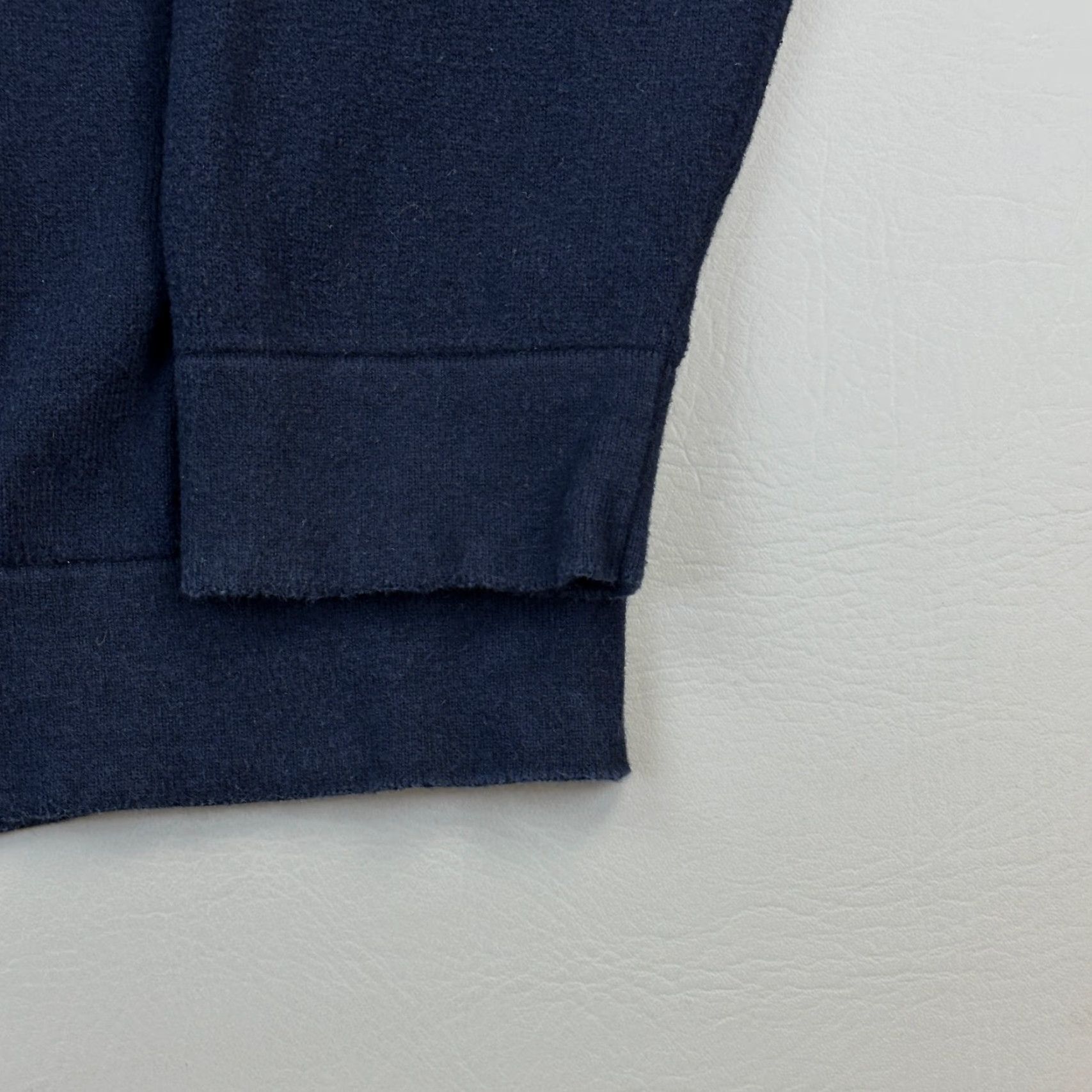 Vintage L.L. Bean Sweater Mens Large Blue Cotton Cashmere Blend 1/4 Zip Pullover Casual Shirt/Top Size US L / EU 52-54 / 3 - 4 Thumbnail