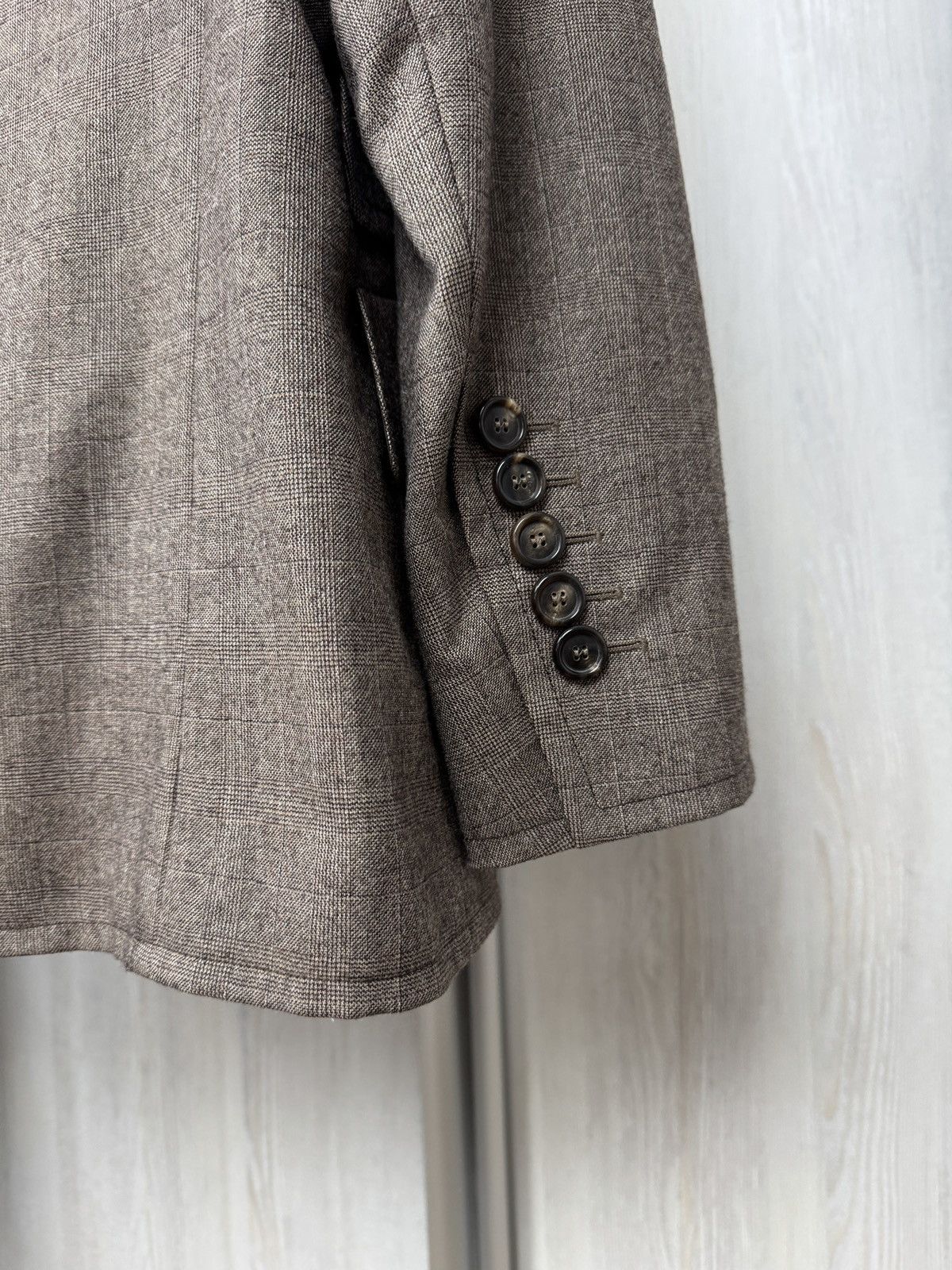 Akris Akris beige brown 50s style wool checkered blazer Size XL / US 12-14 / IT 48-50 - 8 Thumbnail