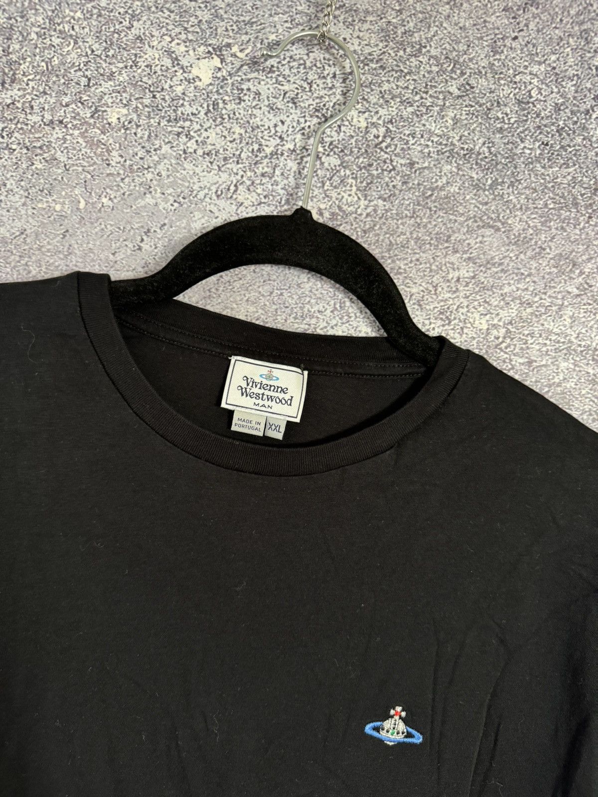 Vintage × Vivienne Westwood Vintage Vivienne Westwood Orb Embroidered T Shirt Black 2XL Size US XXL / EU 58 / 5 - 9 Thumbnail