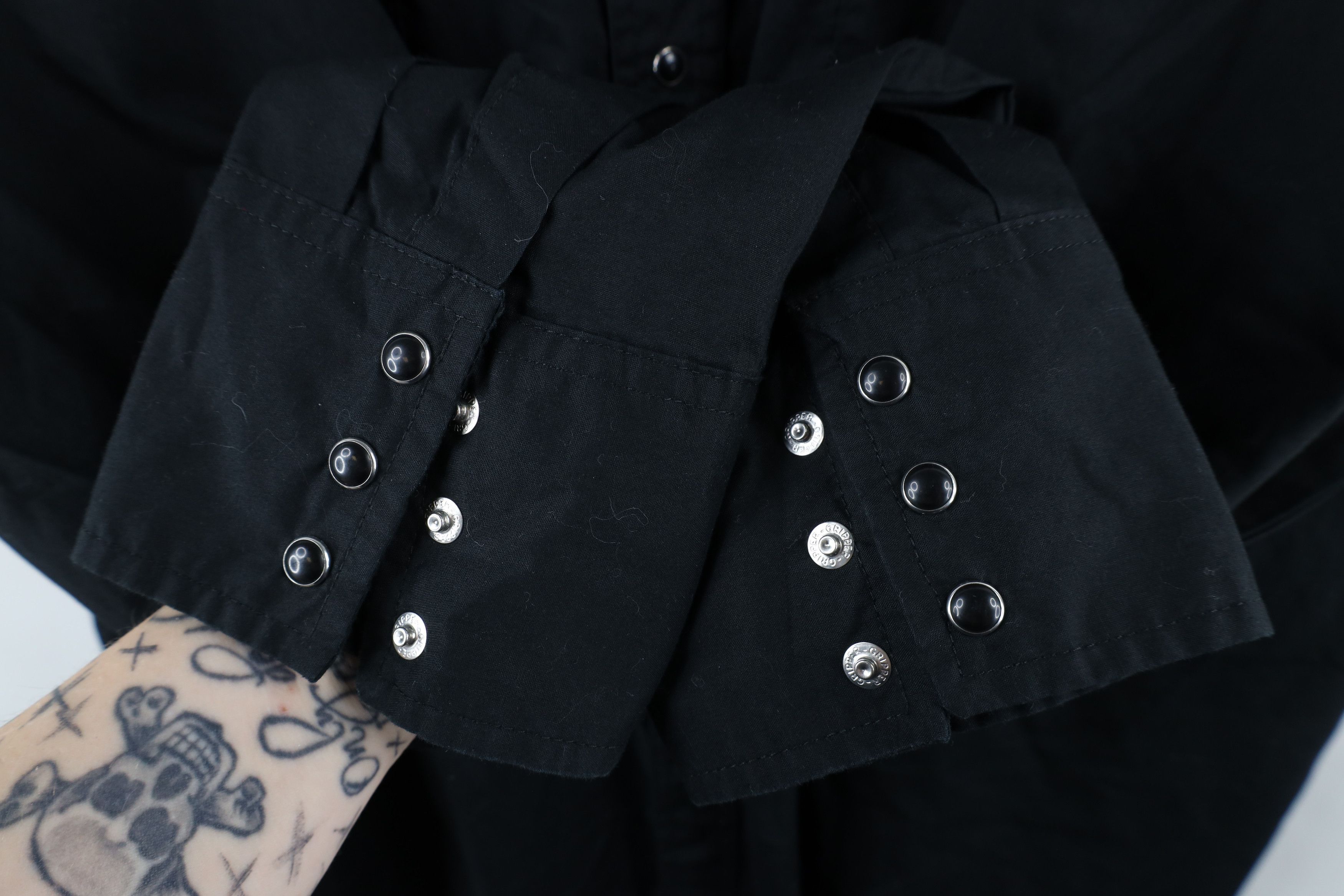 Vintage × Wrangler Vintage 90s Wrangler Rodeo Snap Button Collared Shirt Black Size US XXL / EU 58 / 5 - 4 Thumbnail