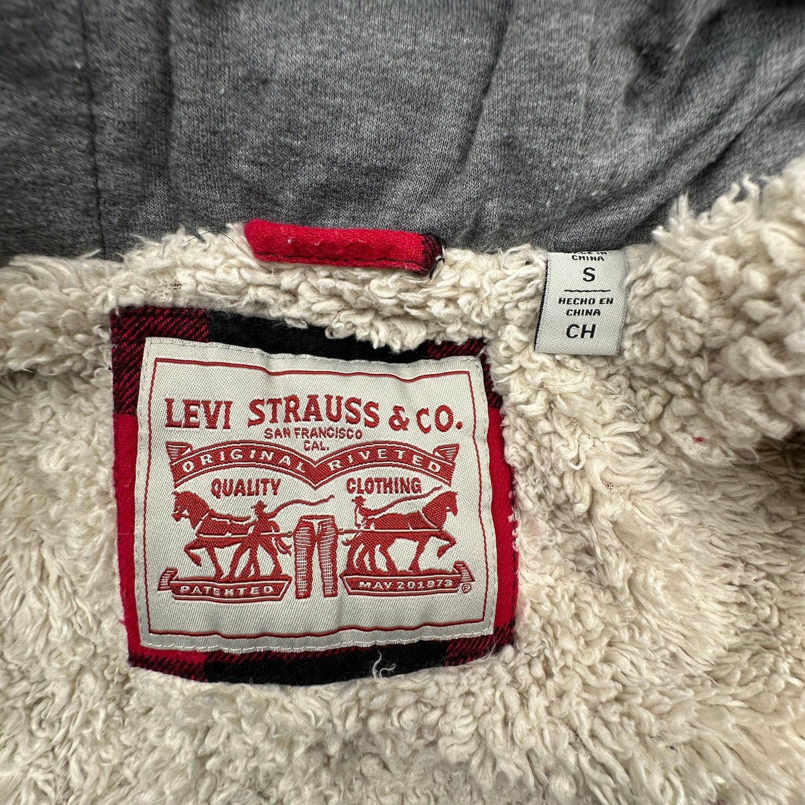 Levi's Levis Red Black Buffalo Plaid Jacket Small Sherpa Lined Size US S / EU 44-46 / 1 - 2 Thumbnail