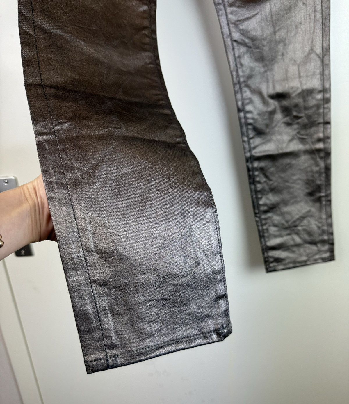 Ralph Lauren Ralph Lauren tompkins skinny metalized rubberized jeans 28 Size 28" / US 6 / IT 42 - 2 Thumbnail