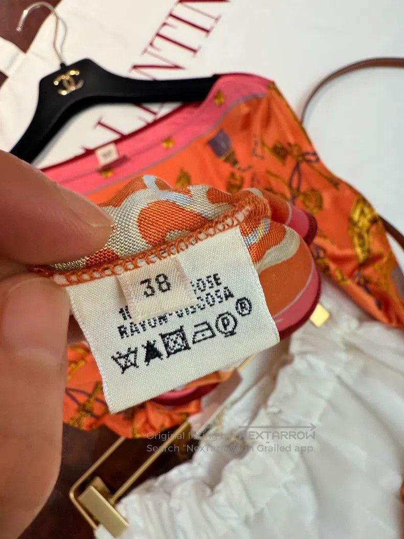 Hermes Hermes Long-sleeved Tee Blouse with Scarf Pattern Knitted Size XS / US 0-2 / IT 36-38 - 5 Thumbnail