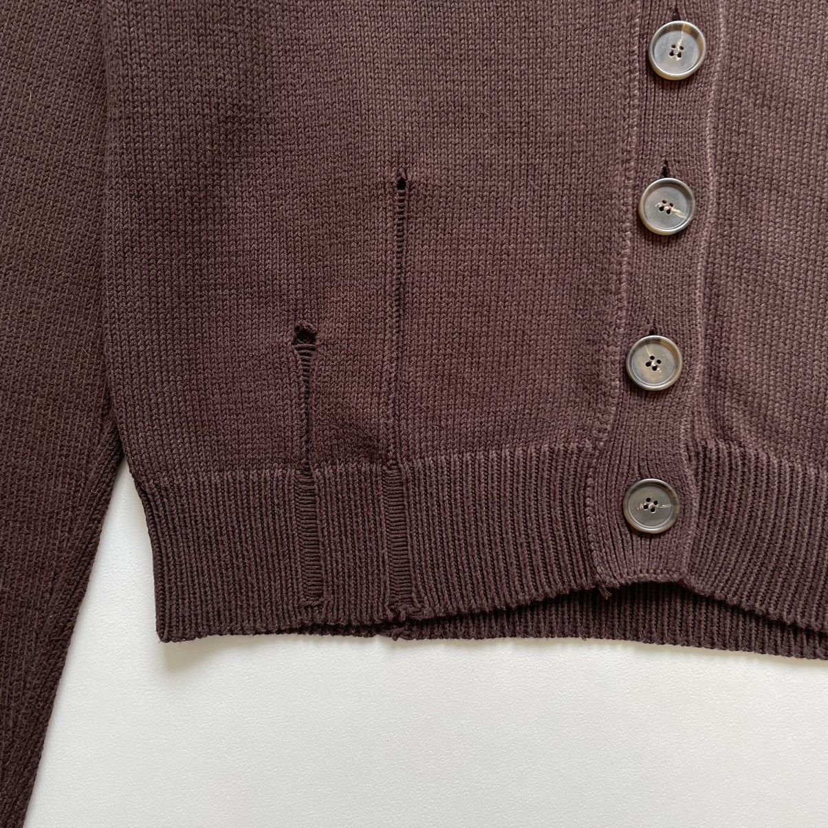 Maison Margiela S/S 22 Destroyed Knit Cotton Cardigan Size S / US 4 / IT 40 - 9 Thumbnail