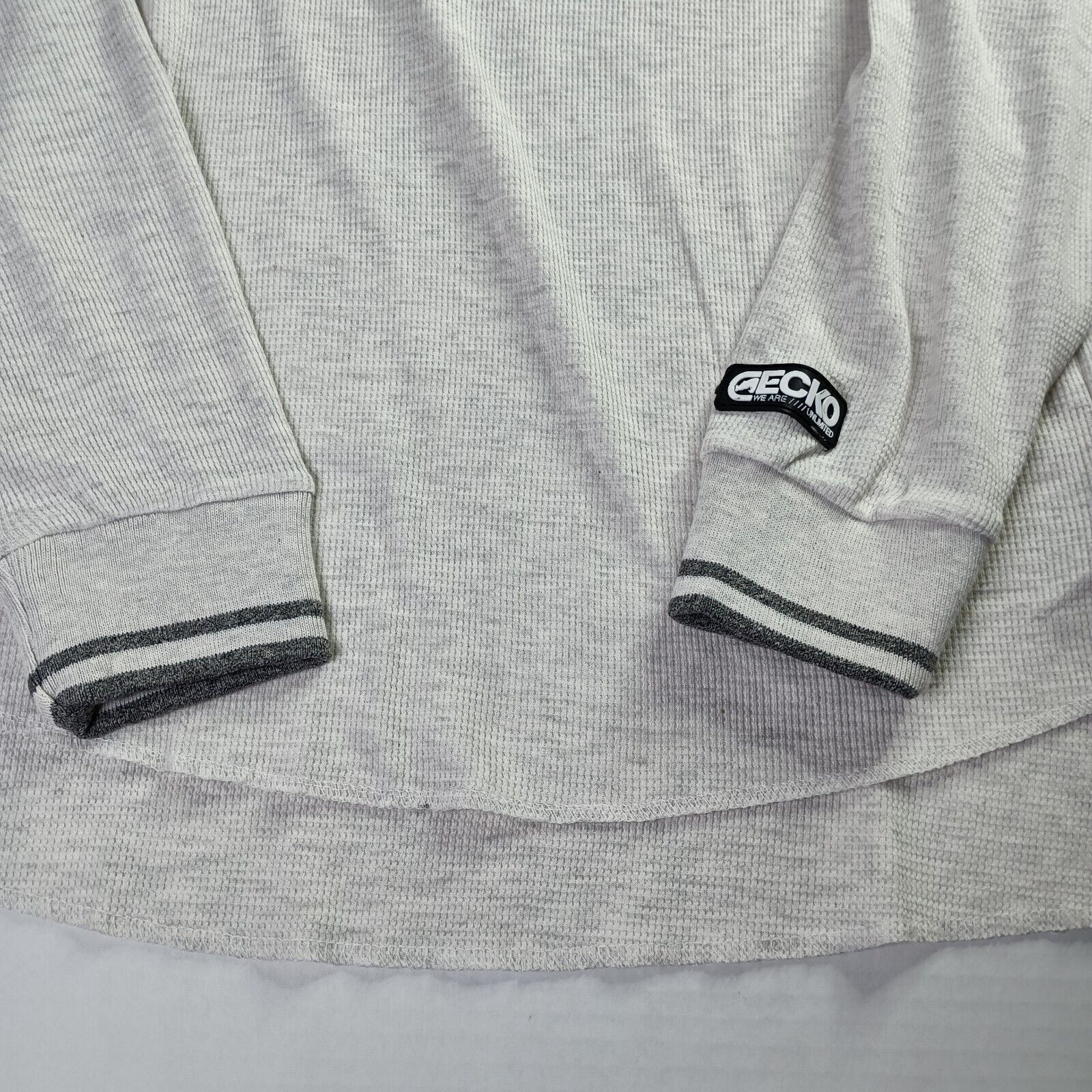 Ecko Unltd. Ecko Unltd Thermal Waffle Knit Shirt Men's M Oatmeal Heather Size US M / EU 48-50 / 2 - 2 Thumbnail