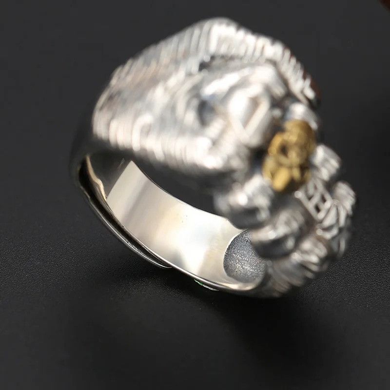 Japanese Brand × Jewelry × Vintage Retro Golden Skull Ring Size ONE SIZE - 5 Thumbnail