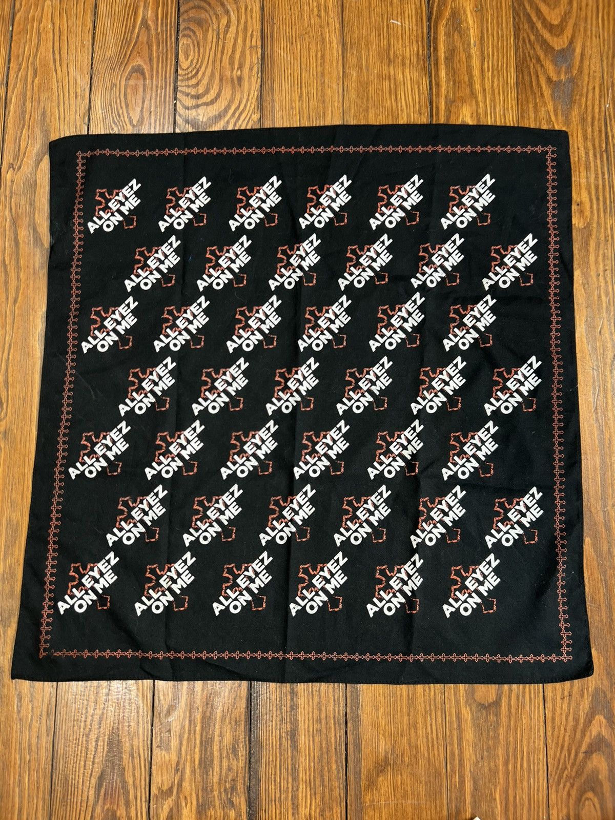 Makaveli × Vintage 2pac All Eyez On Me Movie Promo Bandana Tupac Shakur RARE Size ONE SIZE - 1 Thumbnail