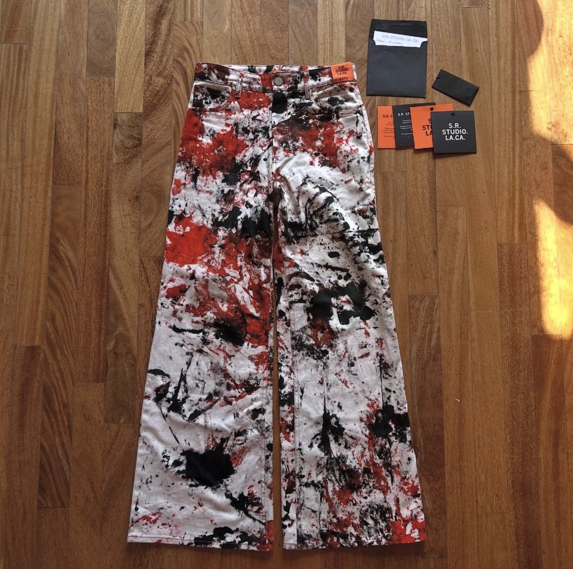 Sterling Ruby S.R. STUDIO. LA. CA. WOMEN’S HAND-DYED SOTO RAVER PANTS Size 27" / US 4 / IT 40 - 1 Thumbnail