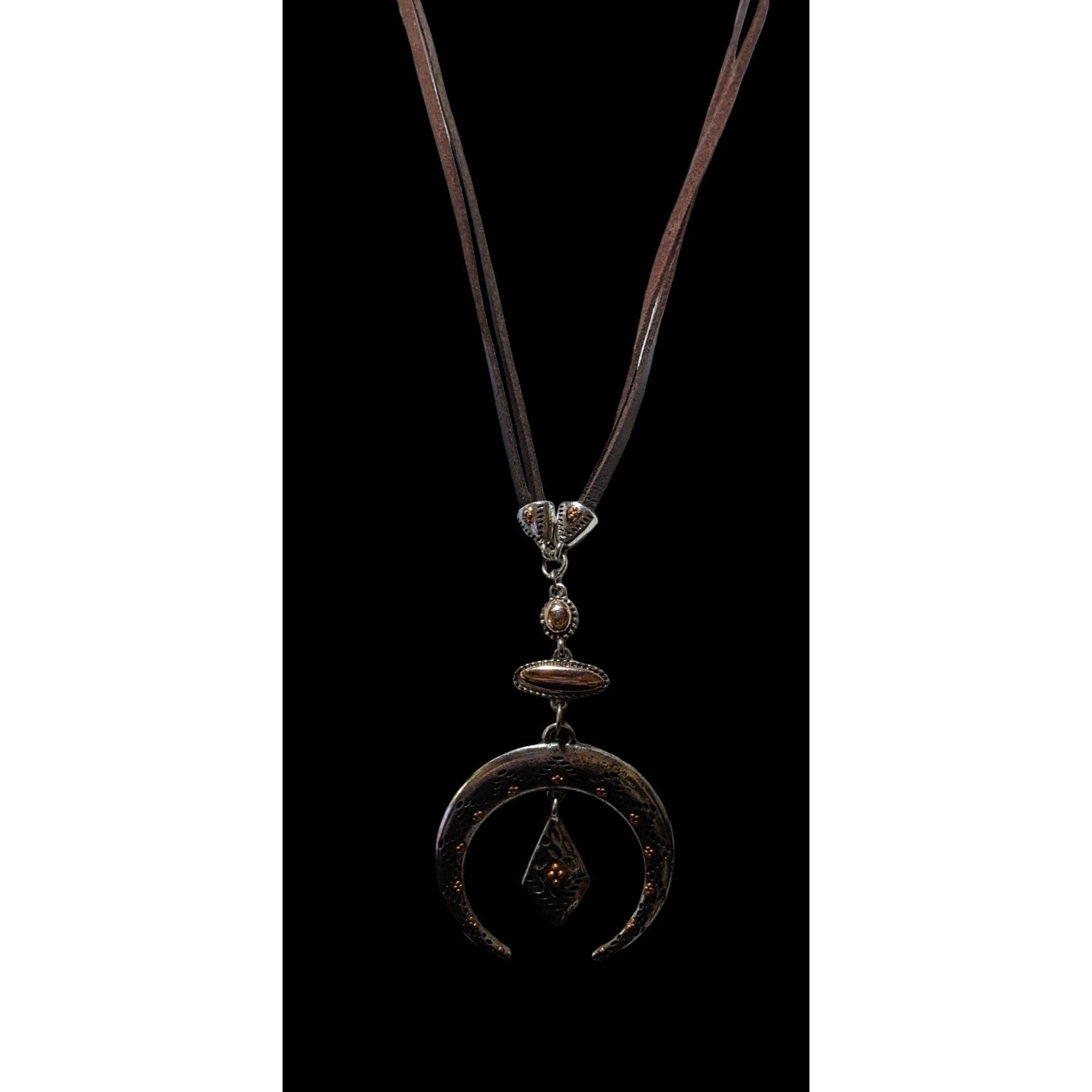 Other Southwestern Style Metallic Moon Pendant Necklace Size ONE SIZE - 3 Thumbnail