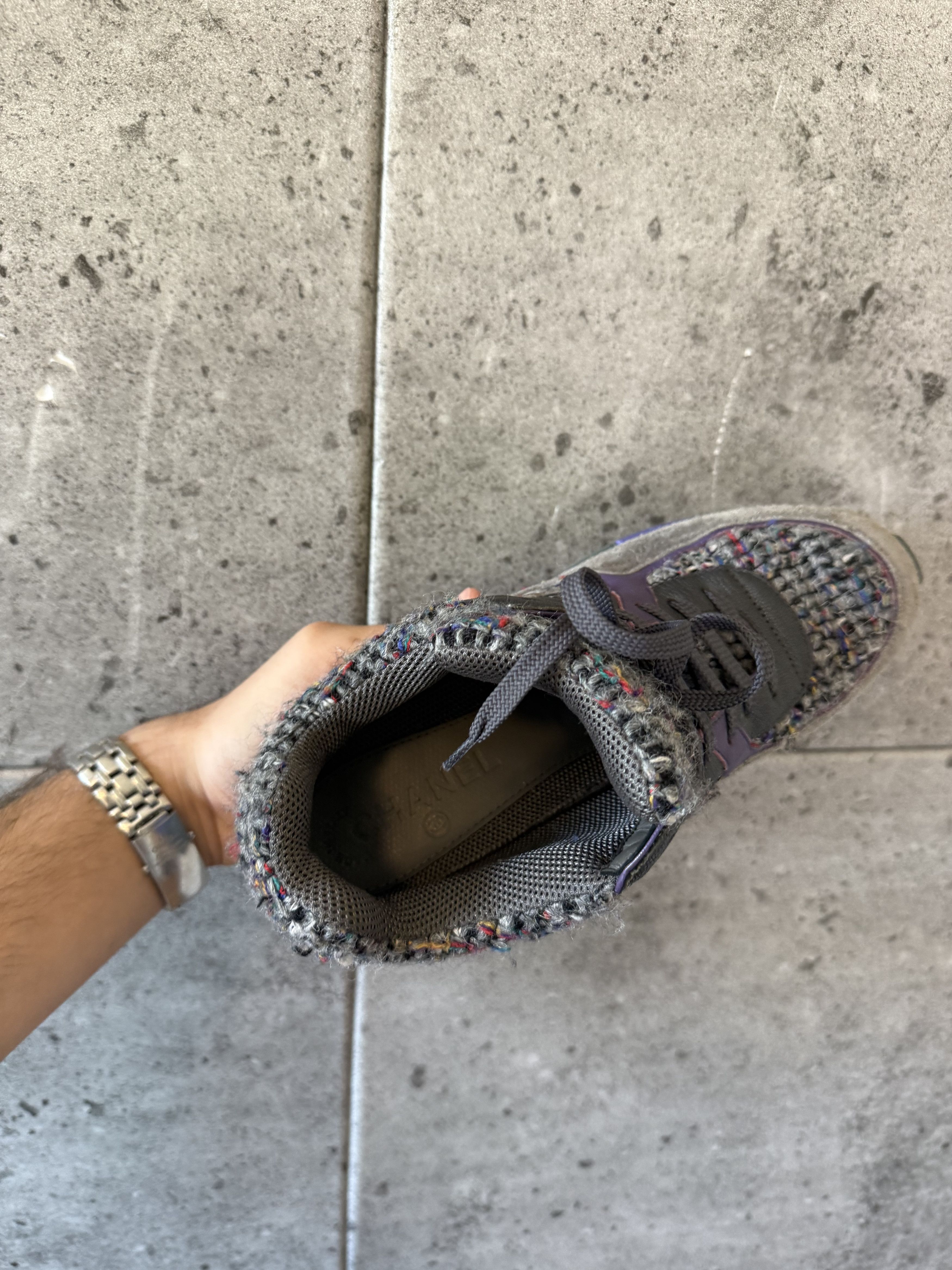 Chanel Chanel tweed double c trainer sneakers Size US 6 / EU 39 - 7 Thumbnail