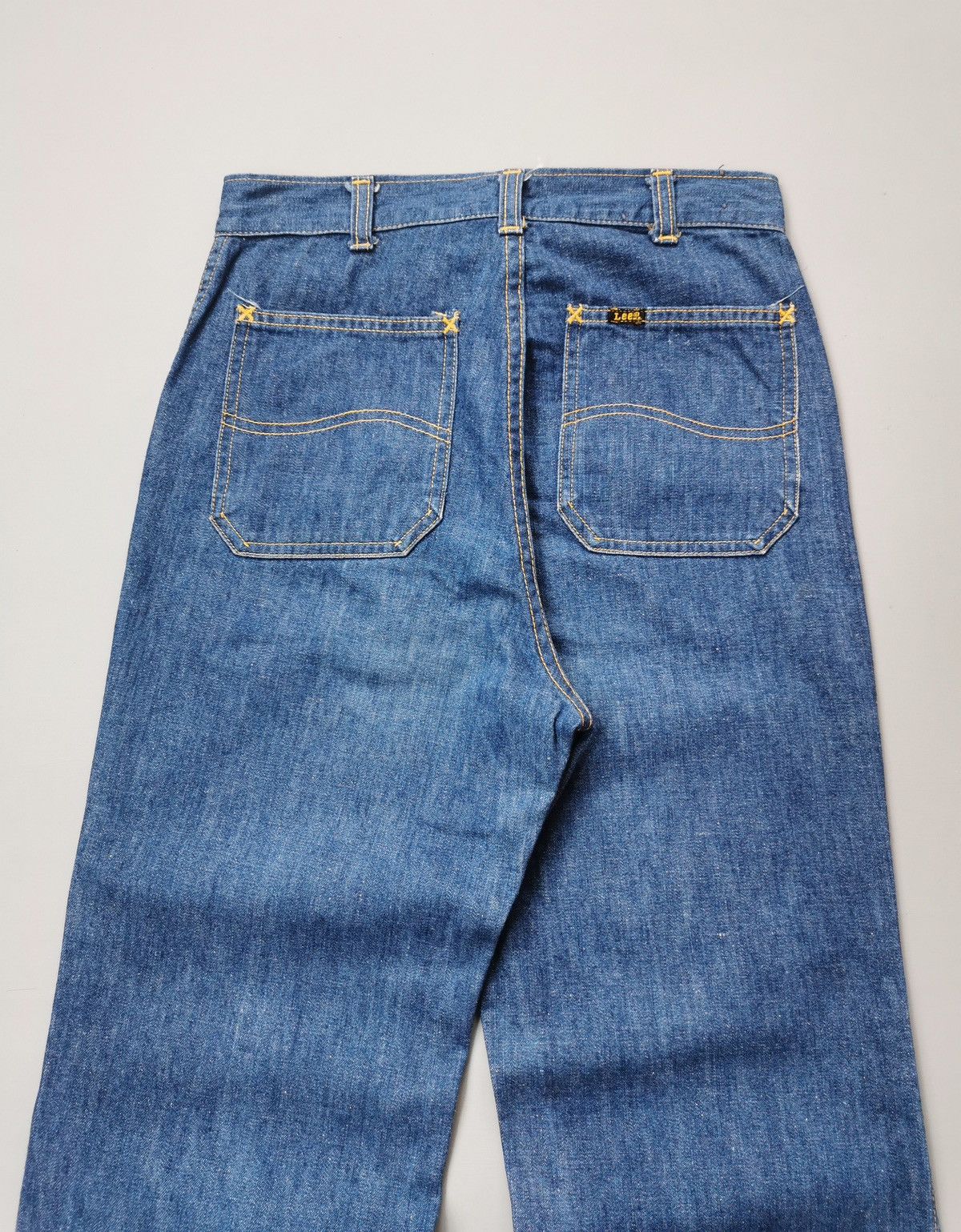Lee 70s Vintage Lee Bell Bottoms Flared Bootcut Jeans Talon Zip Size US 27 - 8 Thumbnail