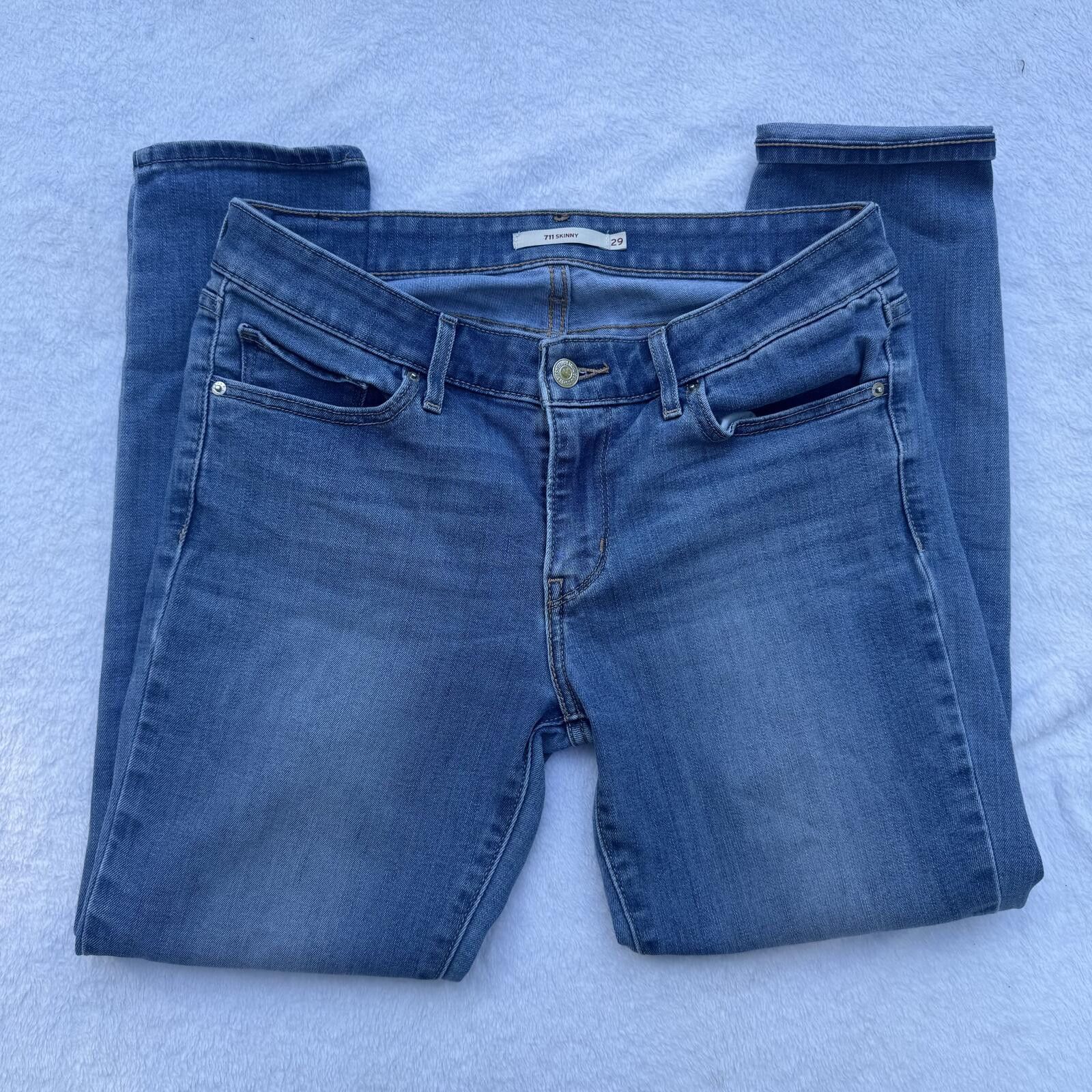 Levi's Womens Levi's 711 Skinny Jeans Size 29 Size 29" - 5 Thumbnail