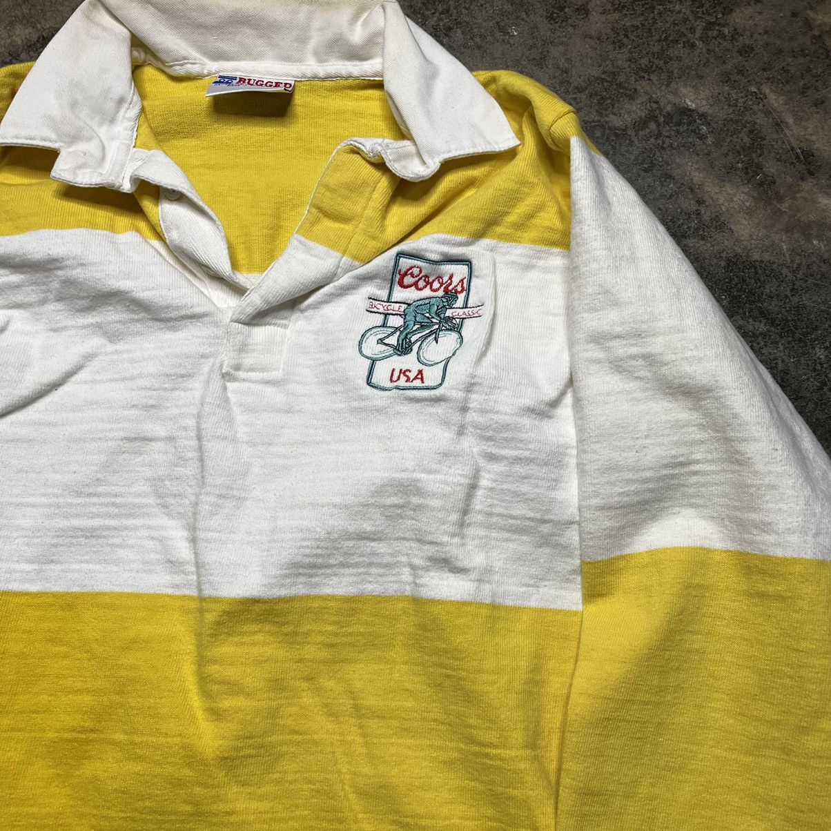 Vintage vintage coors beer striped rugby collared shirt Size US L / EU 52-54 / 3 - 3 Thumbnail