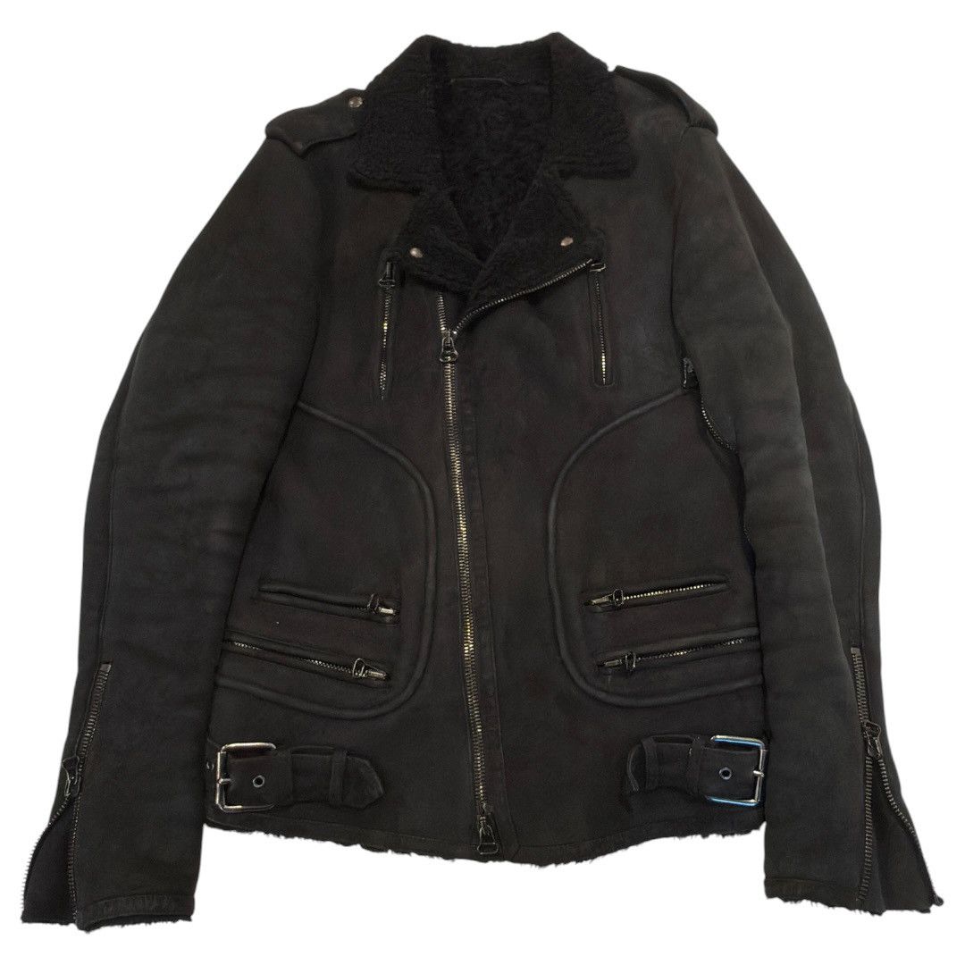 Balmain Balmain AW10 Christophe Decarnin Shearling Motorcycle Jacket Size US M / EU 48-50 / 2 - 1 Thumbnail
