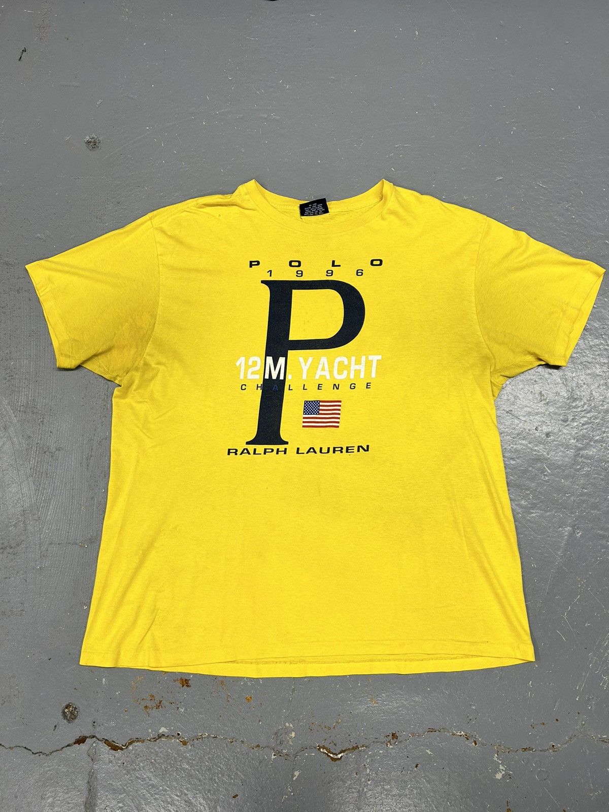 Polo Ralph Lauren Crazy Vintage 1996 Polo Ralph Lauren Yacht Challenge T-Shirt Size US XL / EU 56 / 4 - 1 Thumbnail