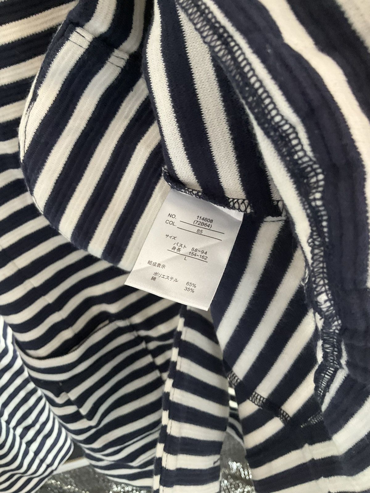 Japanese Brand Associer Stripe Line Navy Blue Blazer Size S / US 4 / IT 40 - 5 Thumbnail