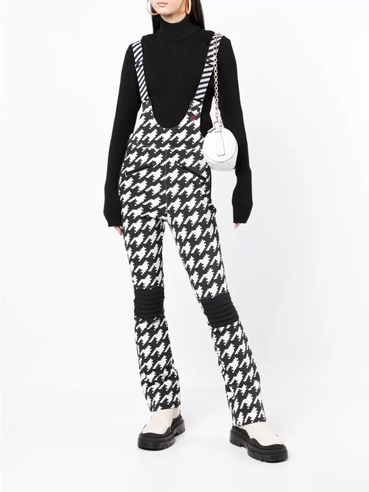Perfect Moment Perfect Moment B&W Houndstooth Suspender Ski Pants Size S Size 26" / US 2 / IT 38 - 1 Thumbnail