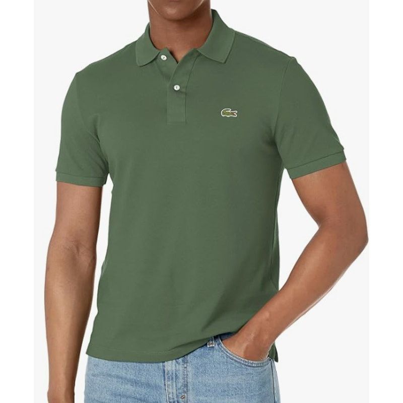 Lacoste Lacoste Mens Short Sleeve Classic Pique Polo Shirt Sequoia L Size US L / EU 52-54 / 3 - 1 Thumbnail