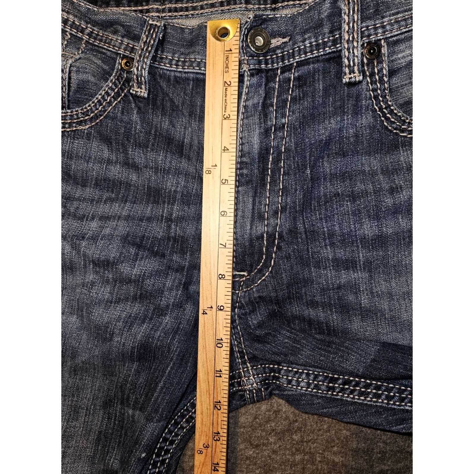 Vintage BKE Seth Jeans Men's 36S Straight Leg Blue Denim Thick Stitch Stretch Preppy Size US 36 / EU 52 - 5 Thumbnail