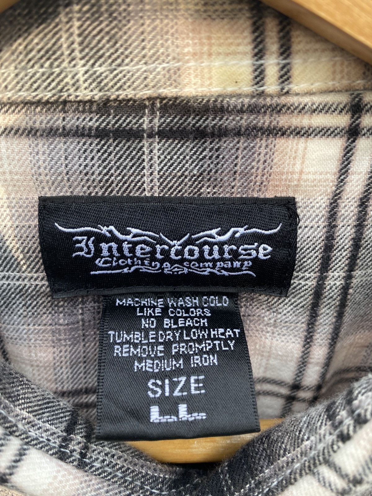 Japanese Brand Intercouse shadow plaid western shirts gothic style Size US M / EU 48-50 / 2 - 8 Thumbnail
