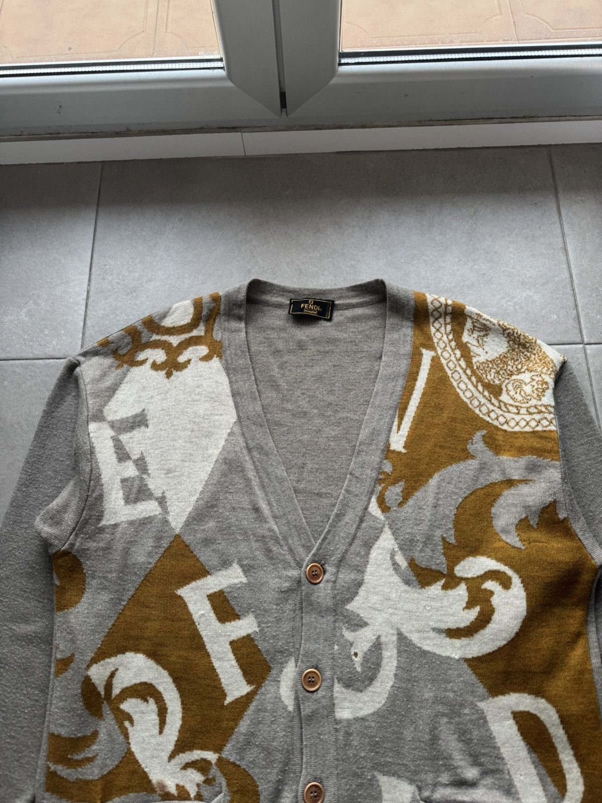 Fendi Fendi Maglia Vintage Knited Men’s 50 Size Button Wool Cardigan Sweater Pullover Size US L / EU 52-54 / 3 - 5 Thumbnail