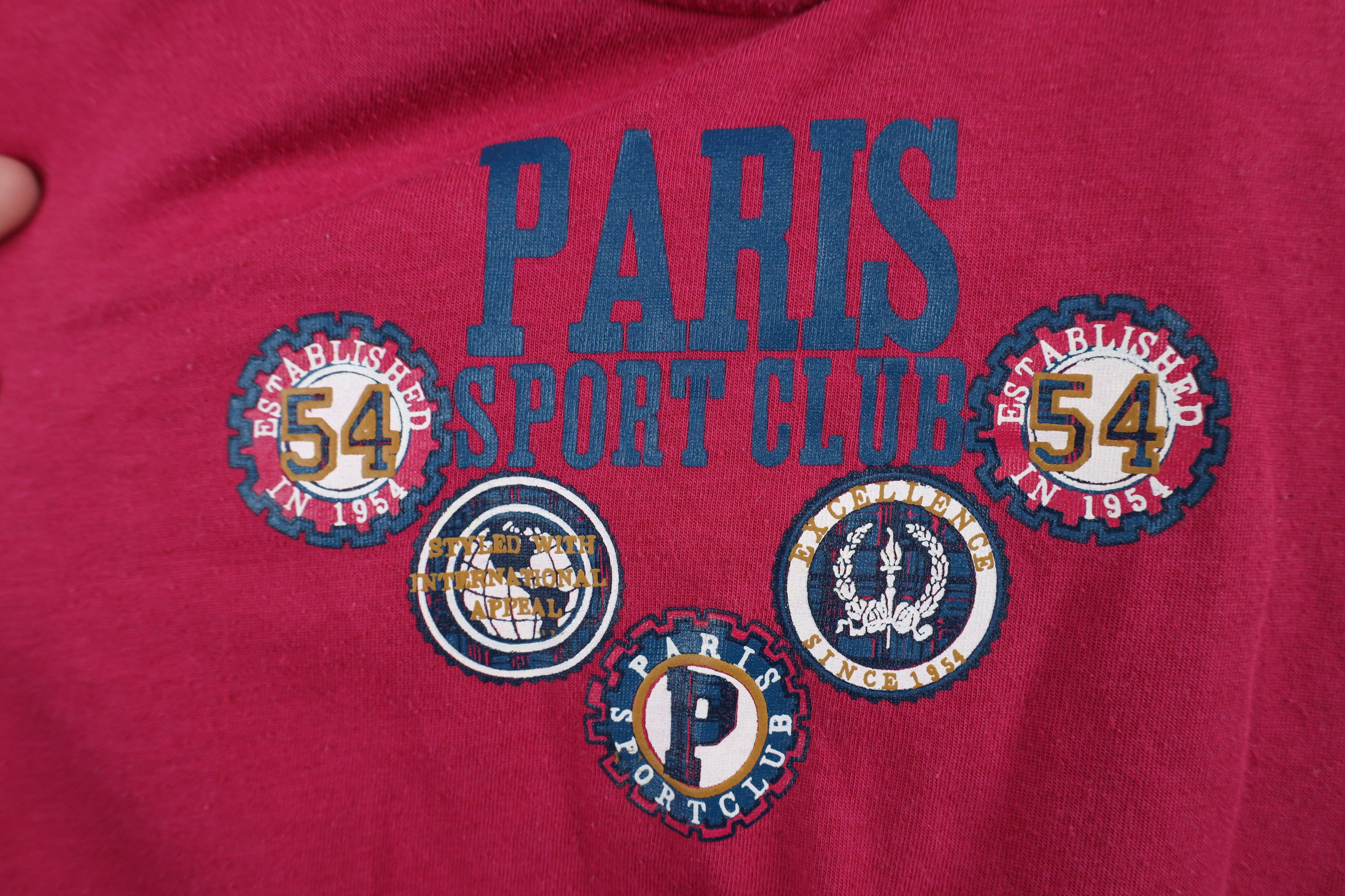 Vintage Vintage 90s Streetwear Paris Sport Club Hoodie Sweatshirt Size M / US 6-8 / IT 42-44 - 4 Thumbnail
